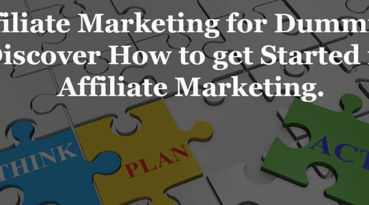 Affiliate Marketing for Dummies: A Detailed Affiliate Marketing Beginner’s Guide.
